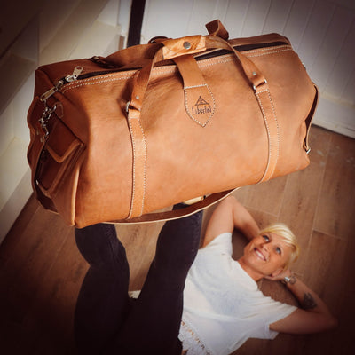Ledertasche Weekender mit Deiner Message