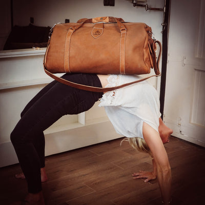 Ledertasche Weekender mit Deiner Message
