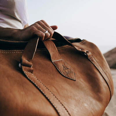 Ledertasche Weekender mit Deiner Message